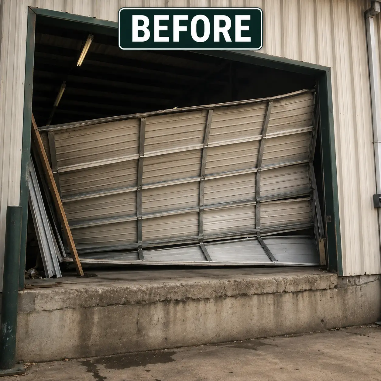 Fire-rated commercial garage door for a Pearland Texas facility