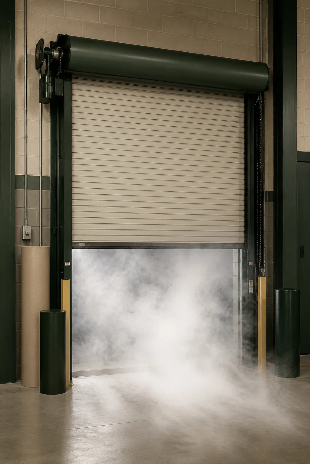 Fire-rated commercial garage door installation in Pearland Texas