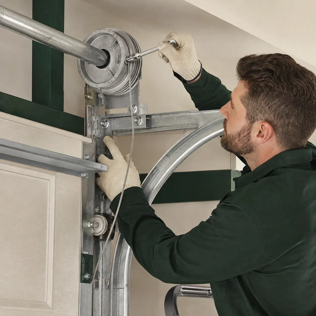 Garage door cable maintenance and inspection in Pearland, Texas