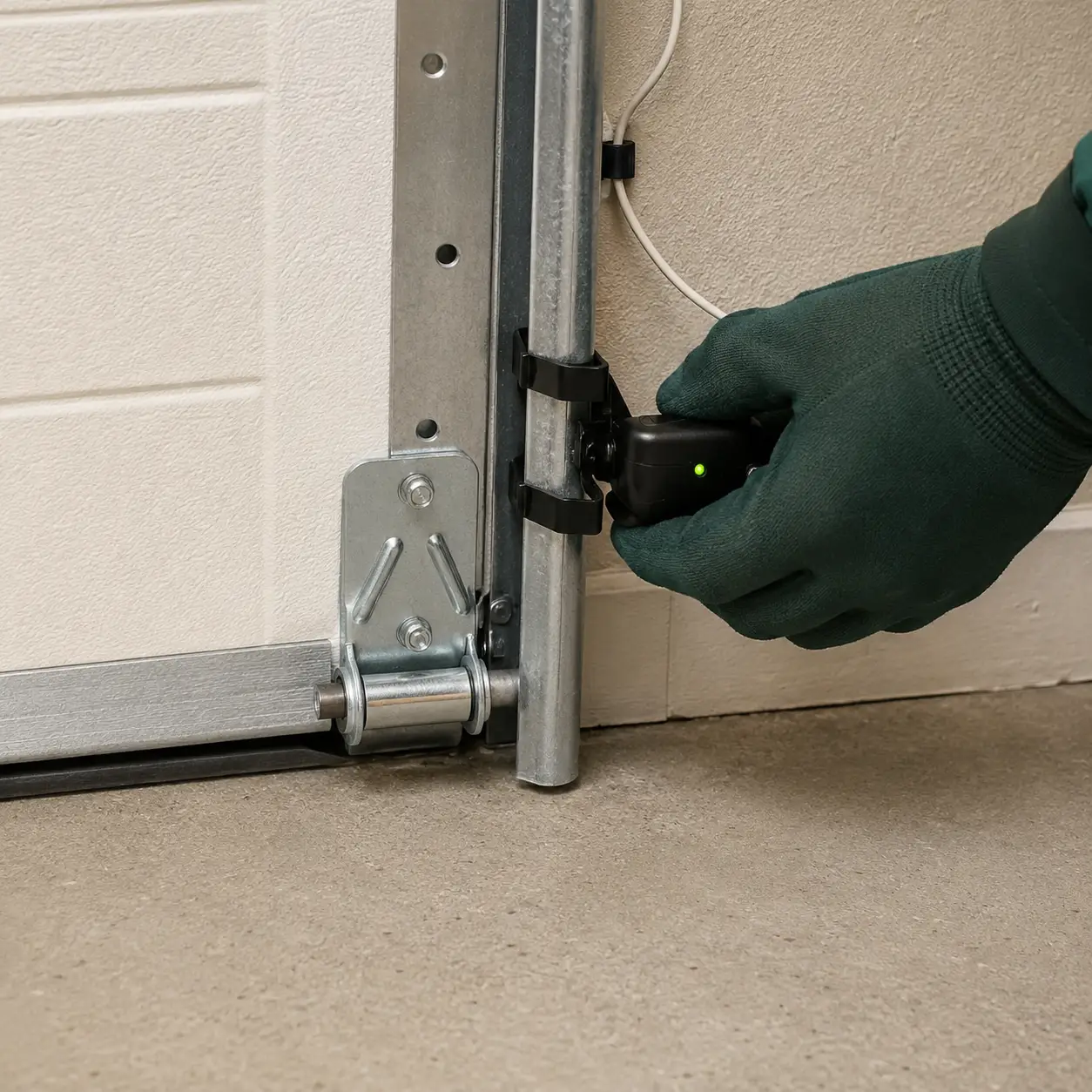 Garage door safety sensor testing and maintenance in Pearland, Texas