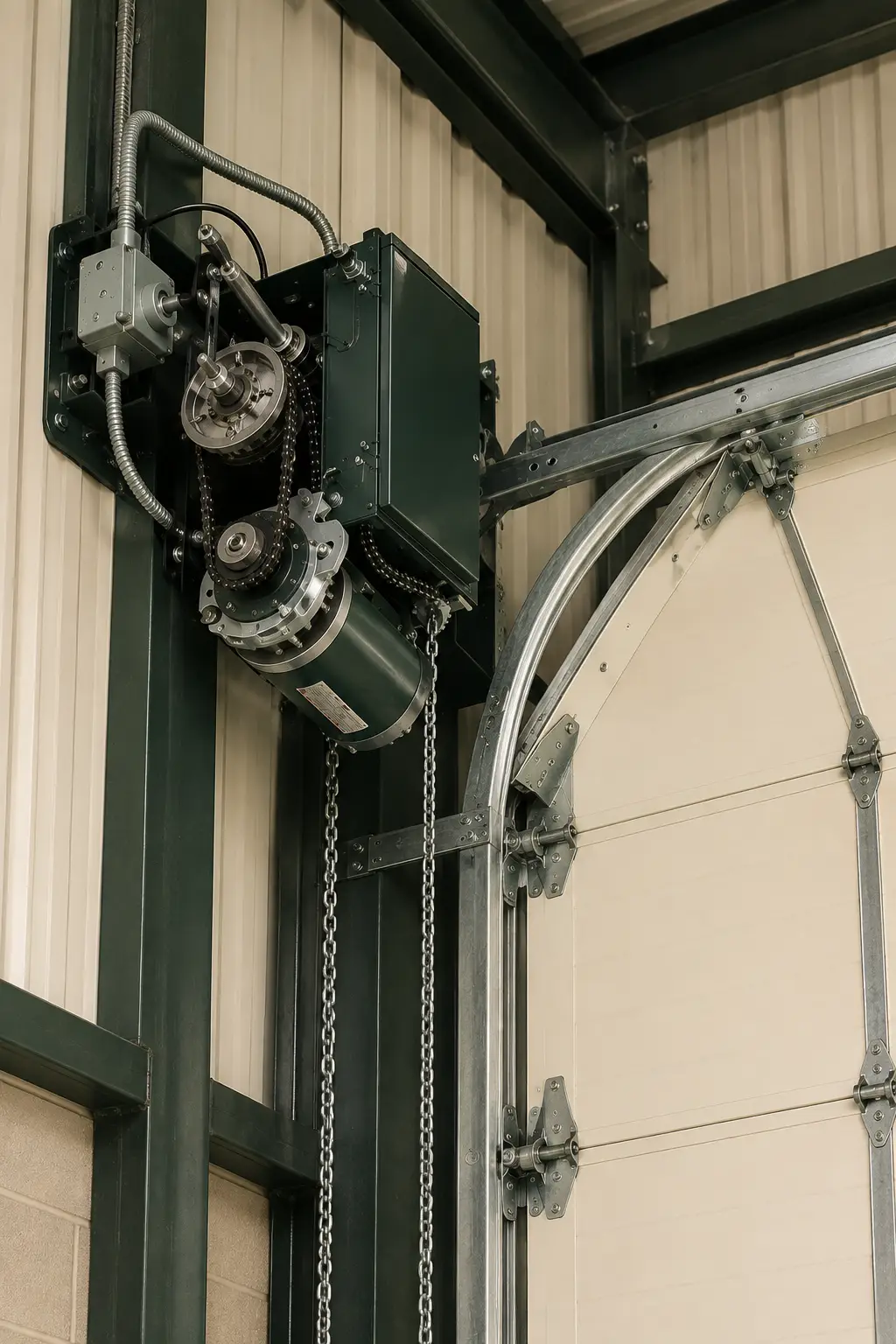 Heavy-duty garage door opener for large doors in Pearland, Texas