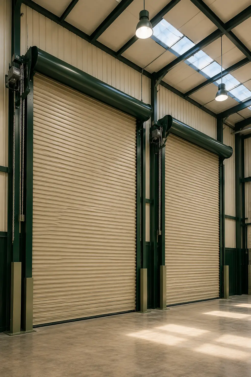 High-speed electric roller garage doors in Pearland, Texas