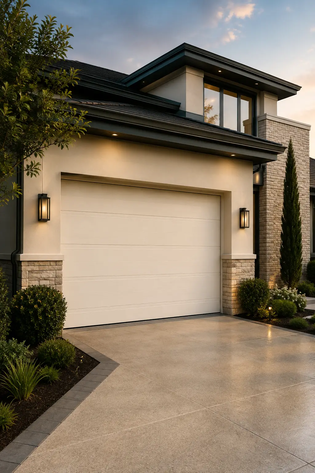 Insulated sectional garage doors for residential homes in Pearland, Texas