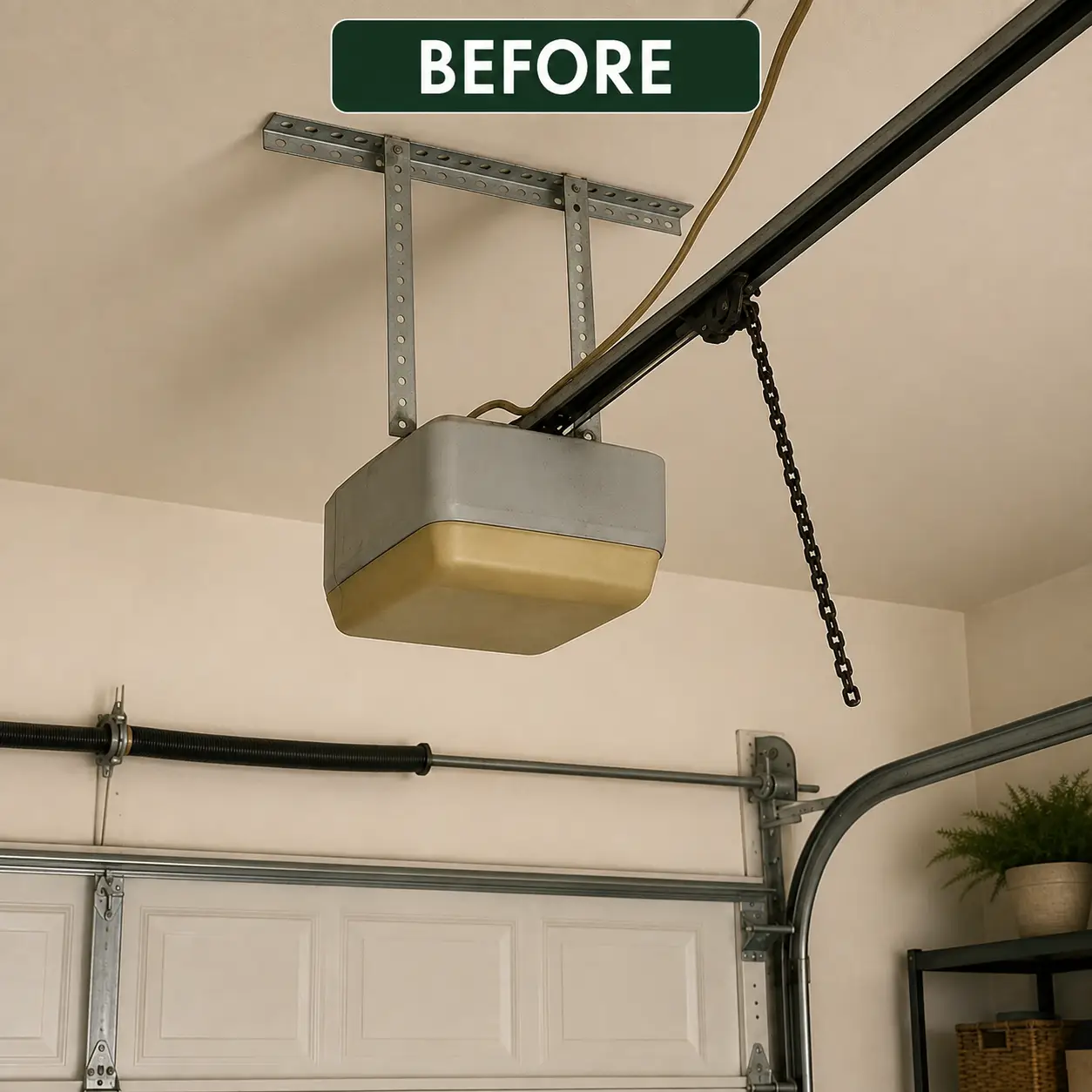 Smart garage door opener with smartphone control in Pearland, Texas