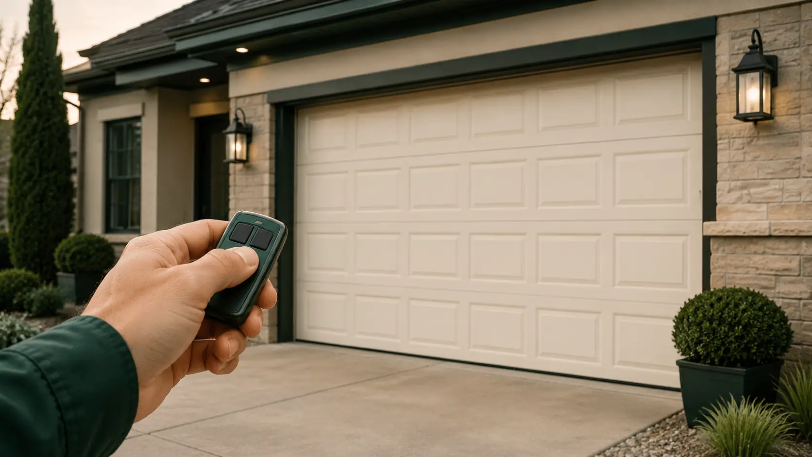Insulated residential garage door at a Pearland home