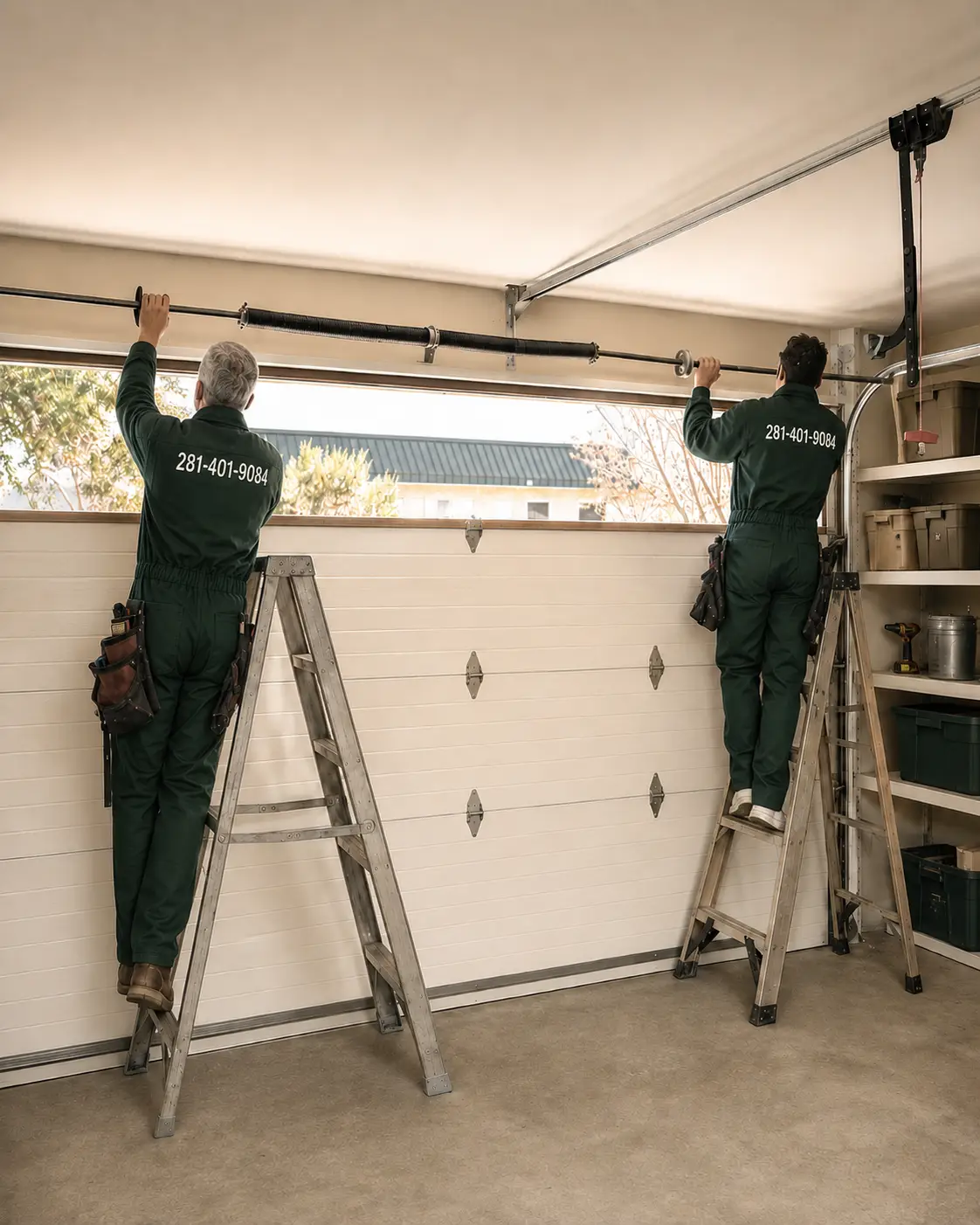 Residential garage door estimates in Pearland, Texas