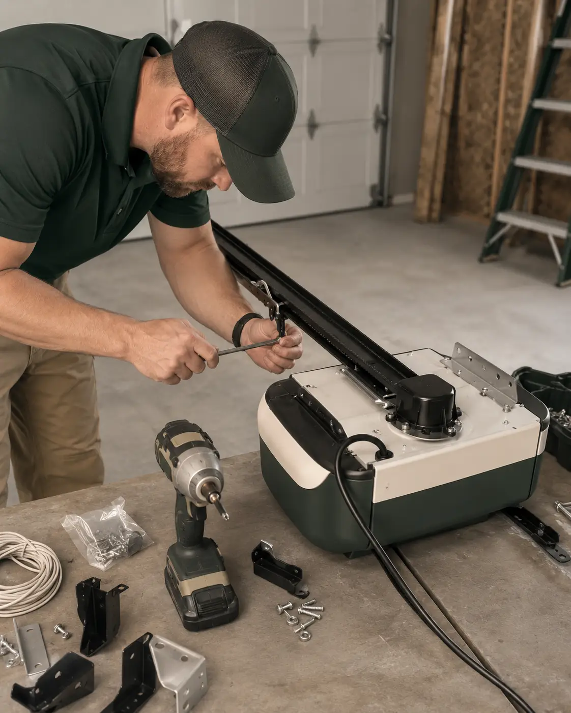 Smart garage door opener installation in Pearland, Texas