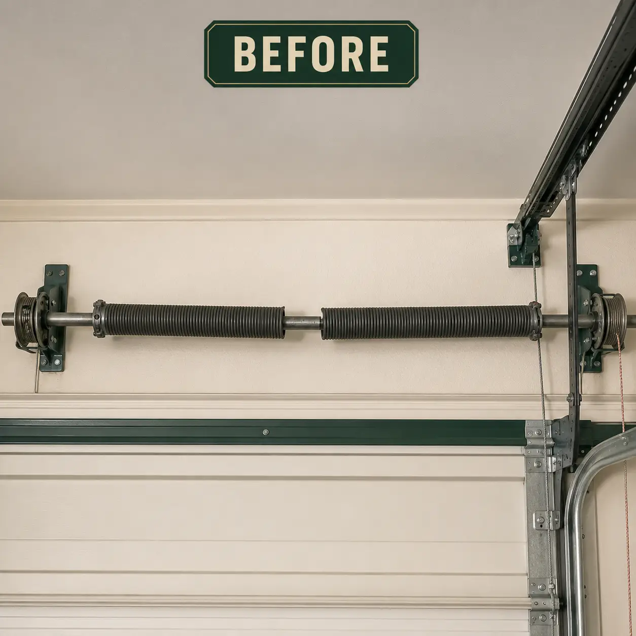 Garage door torsion spring repair in Pearland, Texas