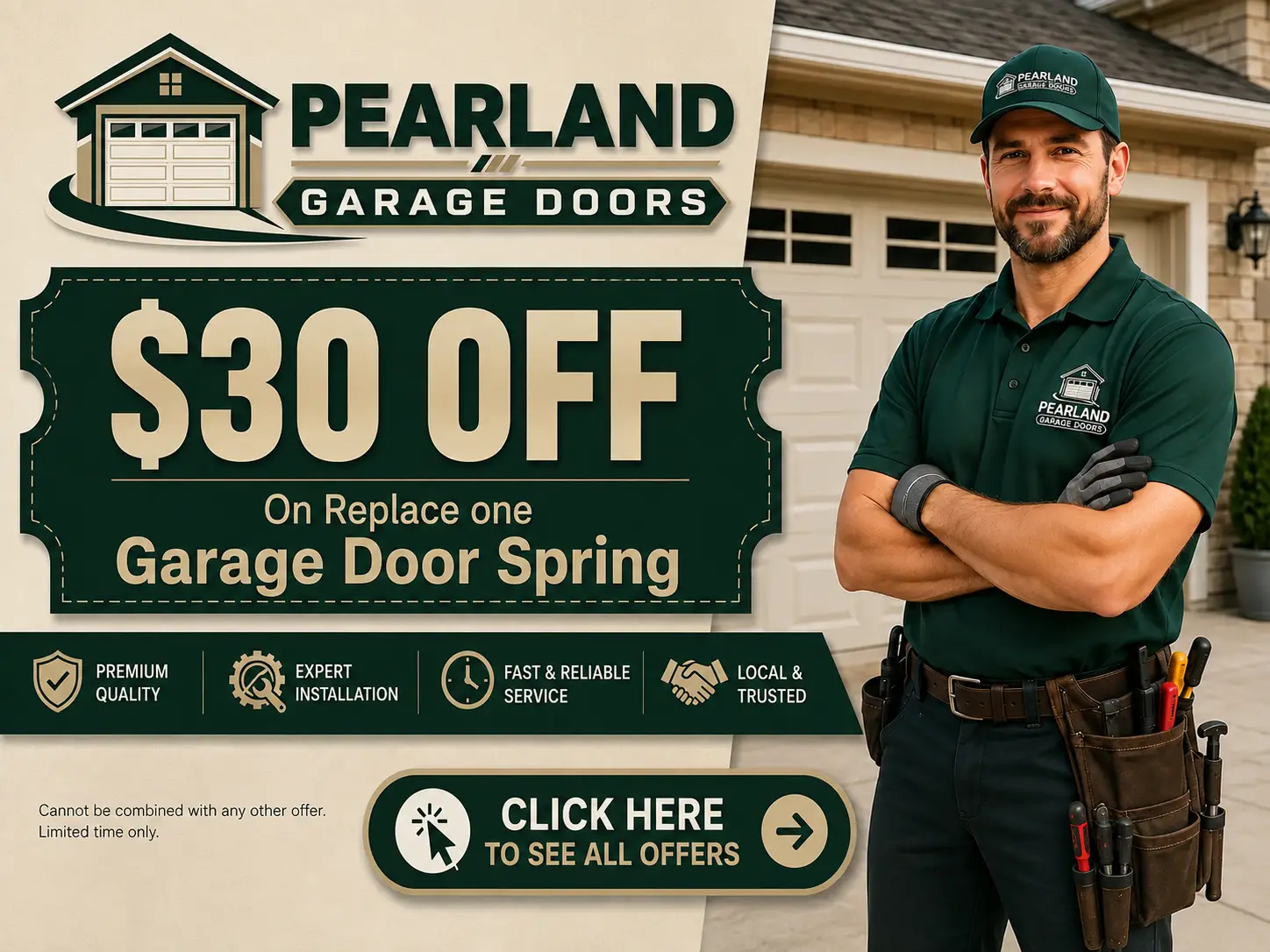 Pearland Garage Doors repair, installation, and tune-up service offers in Pearland Texas