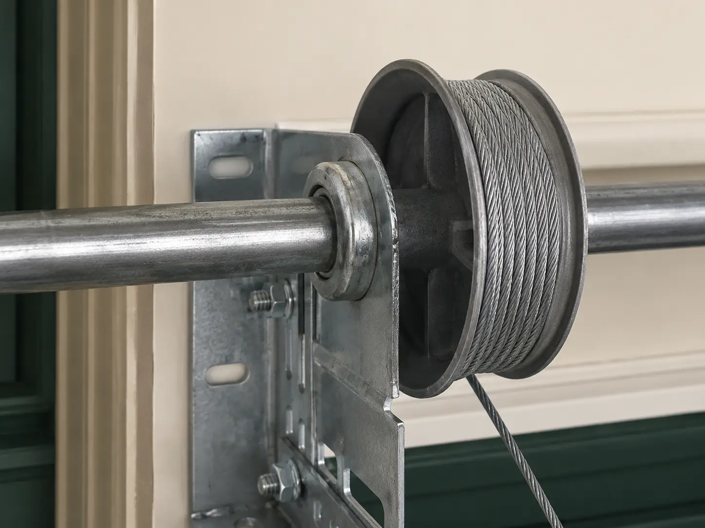Stainless steel and galvanized garage door cables in Pearland, Texas